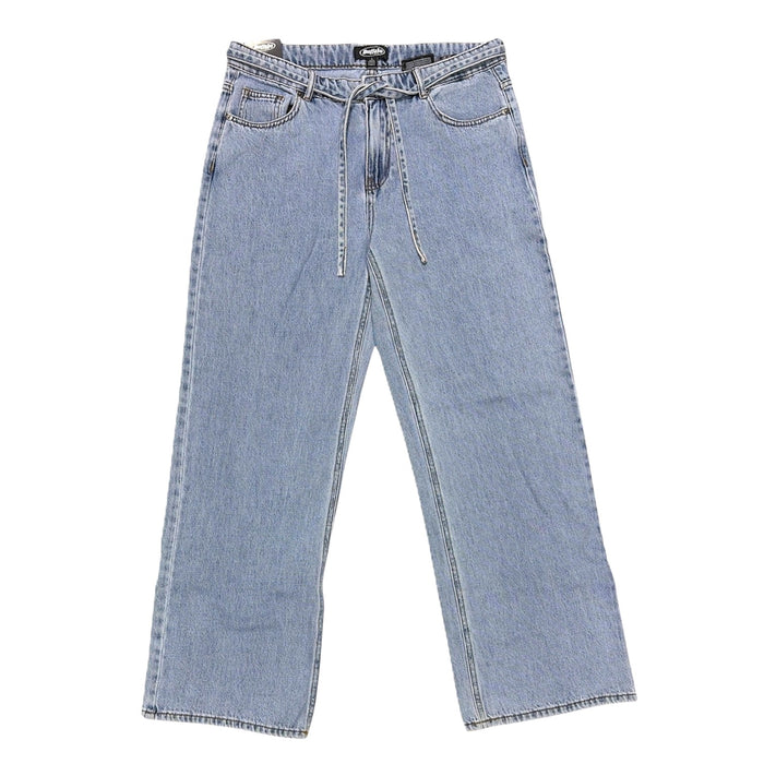Buffalo Jeans Women's High Rise Wide Leg Belted 5 Pocket Jean