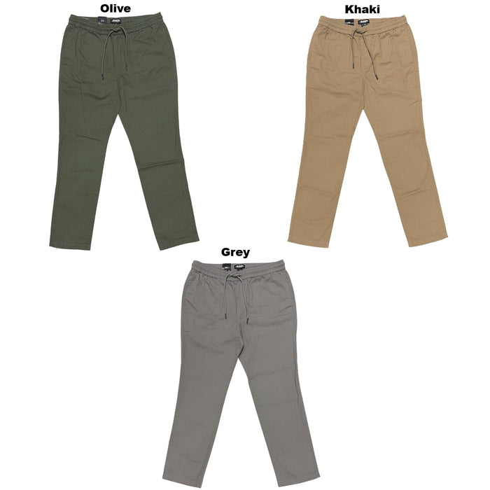 Buffalo Men's Relaxed Fit Comfortable Easy Pull-On Twill Pants