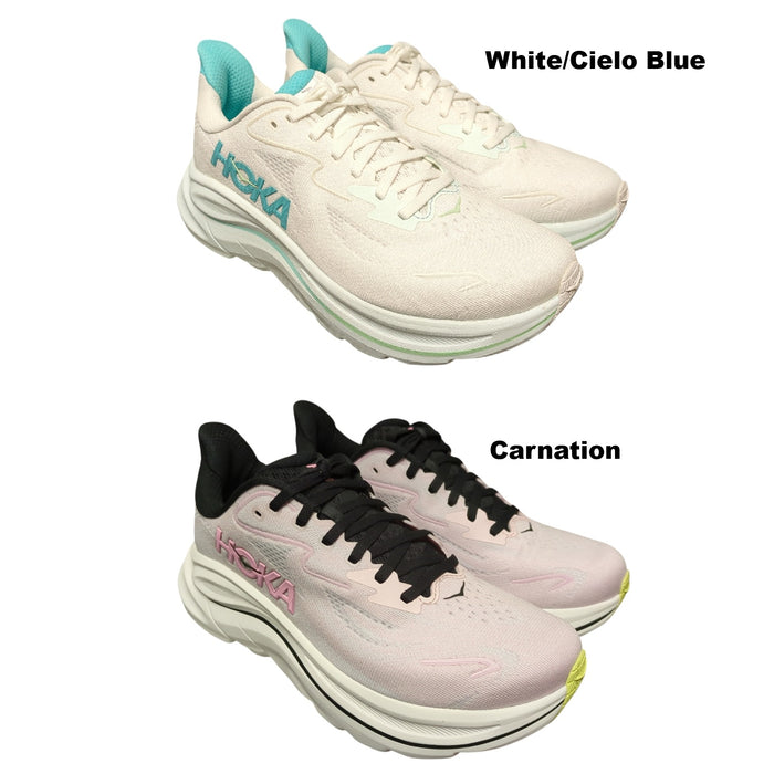 Hoka One One Women's Clifton 10 Comfort Lace Up Low Top Running Athletic Sneaker