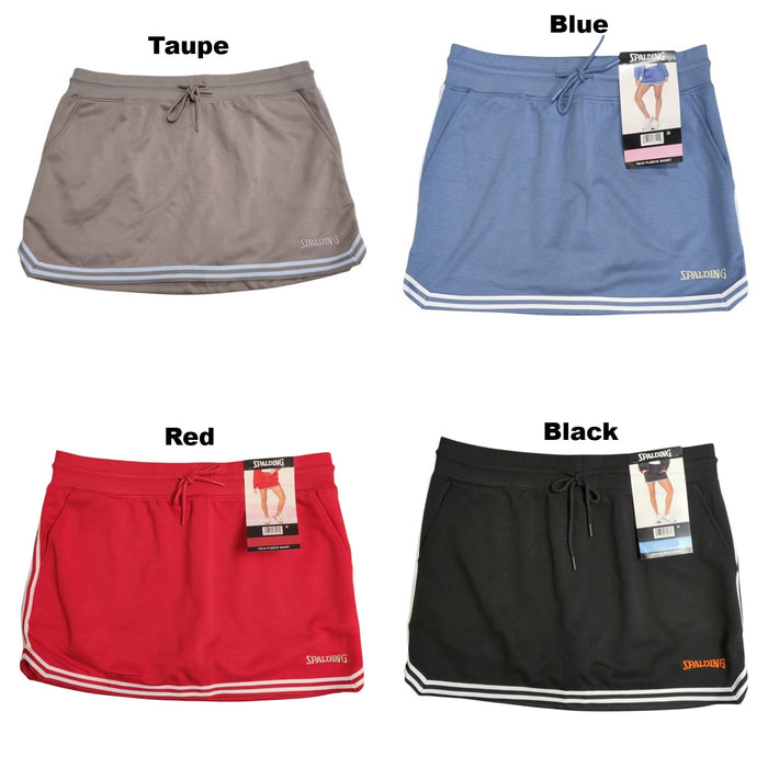 Spalding Women's Elastic Waist Side Pockets Relaxed Fit Skort