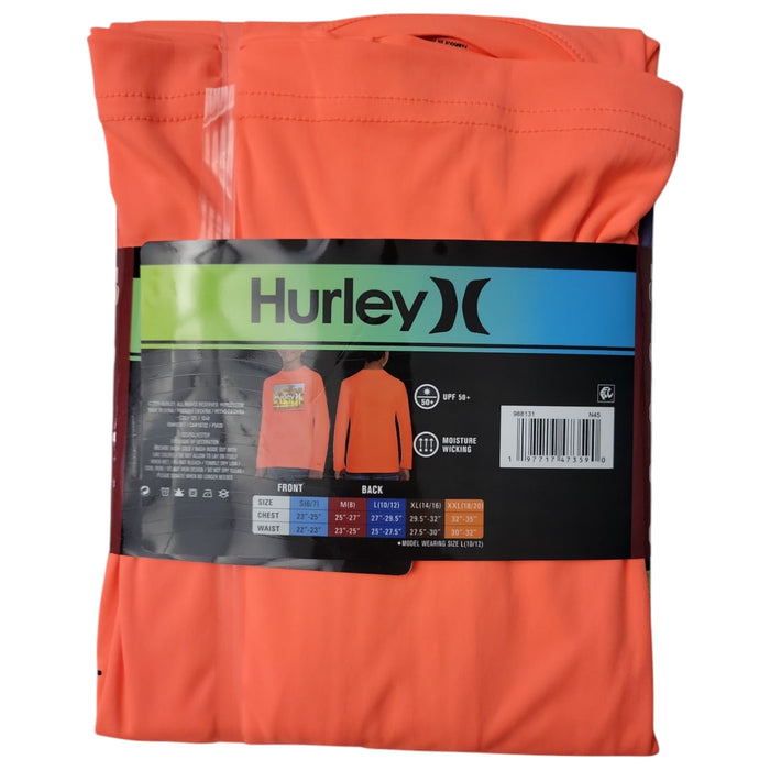 Hurley Boys Long Sleeve Moisture Wicking UV T-Shirt