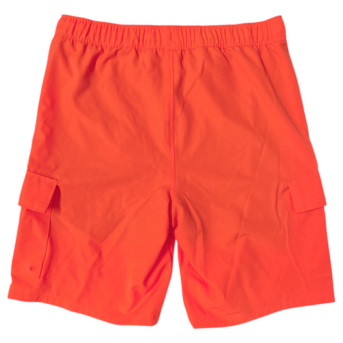 Hurley Boy's Cargo Pocket Drawstring Swim Trunks, Boxer-Brief Style Liner