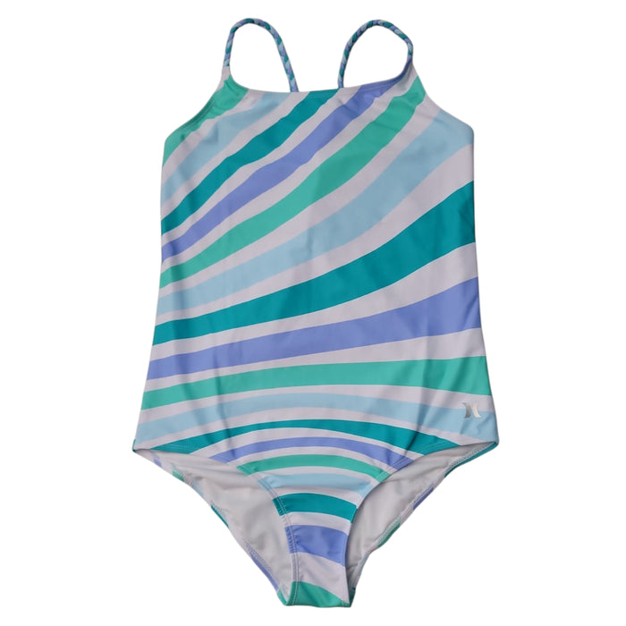 Hurley Girls UPF 50+ Braided Strap One-Piece Swimsuit