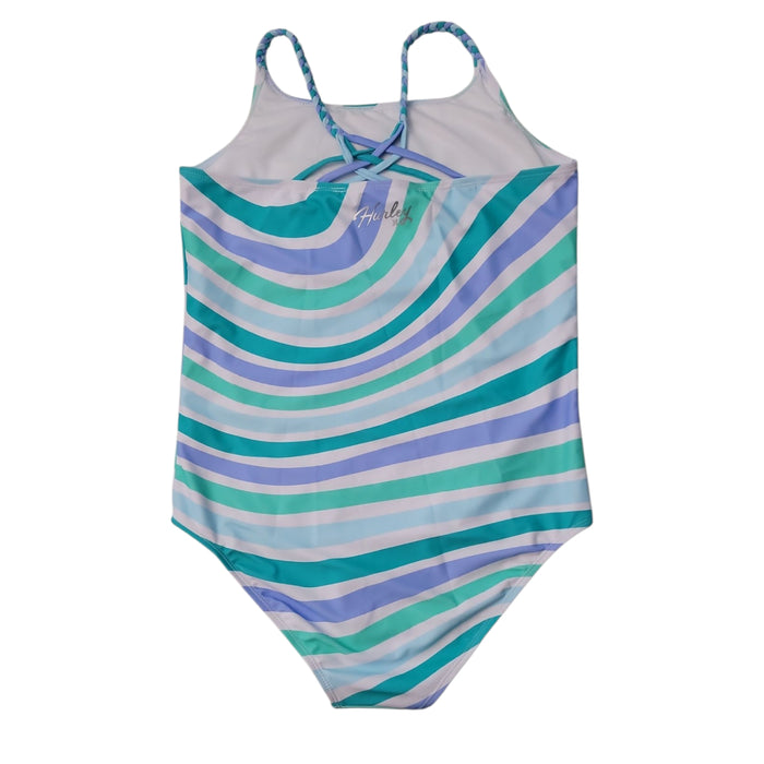 Hurley Girls UPF 50+ Braided Strap One-Piece Swimsuit