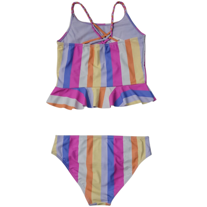 Hurley Girls 2-Piece Braided Ruffle Tankini Swim Set