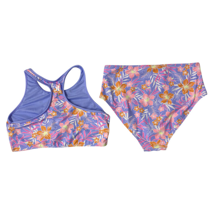 Hurley Girls 2-Piece Fully-Lined UPF 50+ Twist Front Tankini Swim Set
