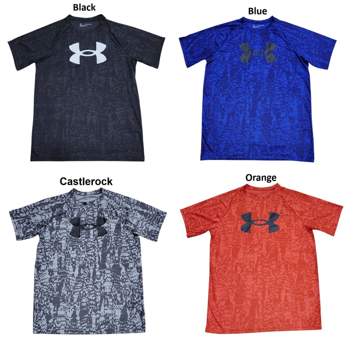Under Armour Boys Tech Big Logo Easy Care Soft Short Sleeve Tee