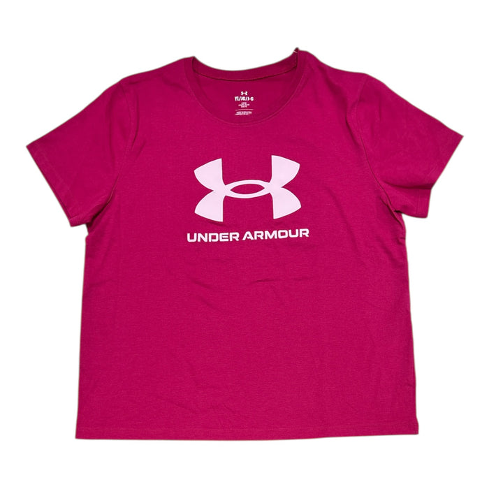 Under Armour Girls' UA Big Logo Short Sleeve Crew Tshirt