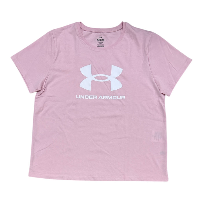 Under Armour Girls' UA Big Logo Short Sleeve Crew Tshirt