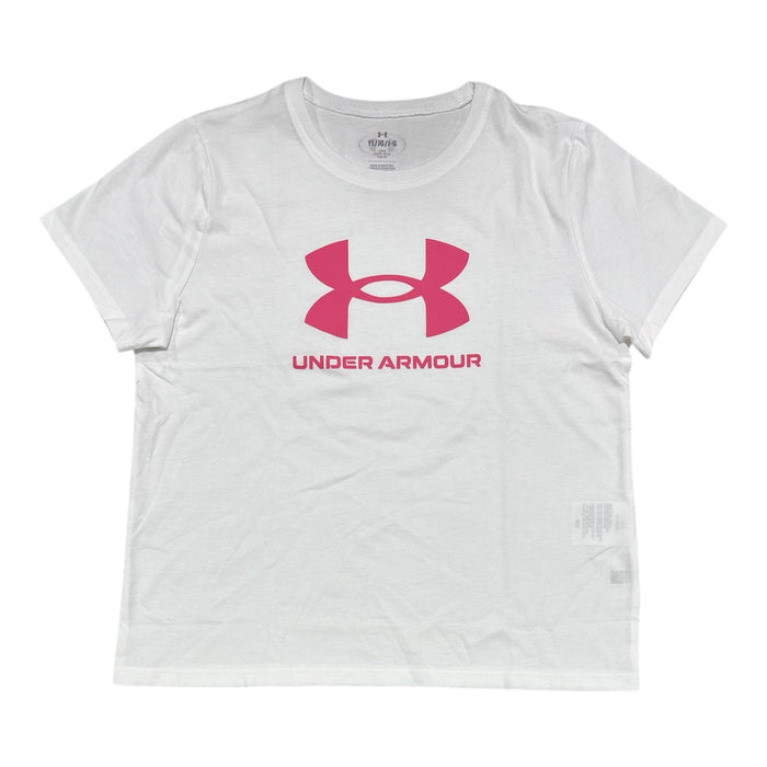 Under Armour Girls' UA Big Logo Short Sleeve Crew Tshirt