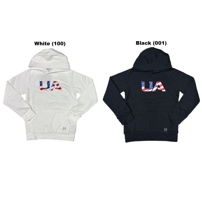 Under Armour Boys Rival Loose Fit Freedom Wordmark Fleece Hoodie, 6005419