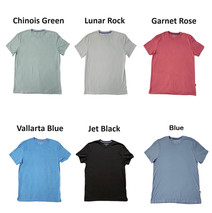 Lucky Brand Crewneck Ribbed Collar Side Slip Hem Short Sleeve Jersey Tee