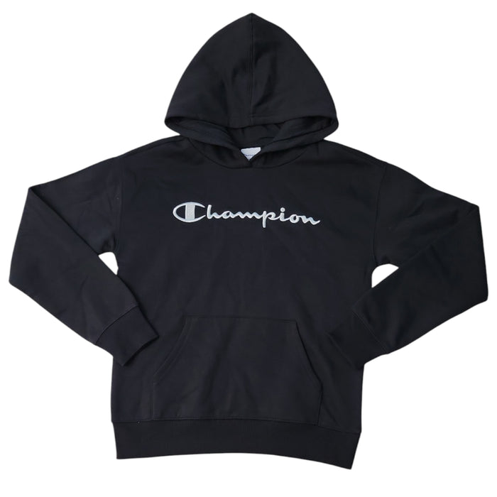 Champion Girls Logo Kangaroo Pocket Fleece Pullover Hoodie