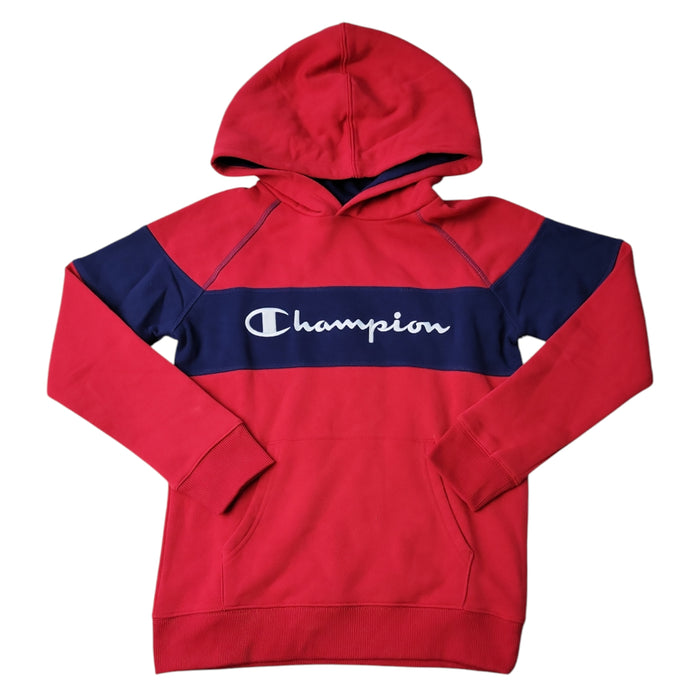 Champion Boy's Logo Kangaroo Pocket Fleece Pullover Hoodie