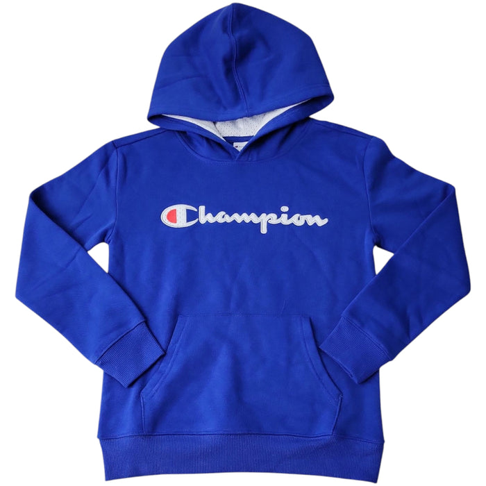 Champion Boy's Logo Kangaroo Pocket Fleece Pullover Hoodie