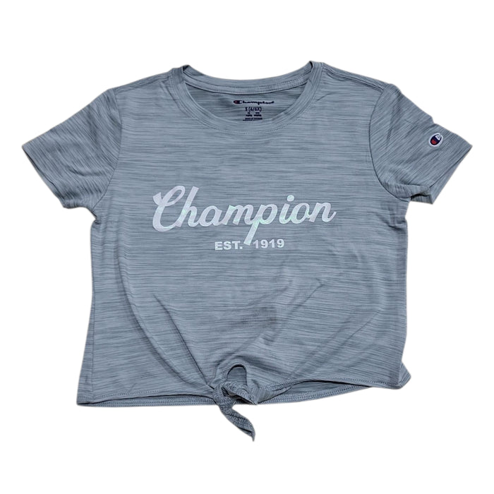 Champion Girls Soft Graphic Print Active Tie Cropped Top