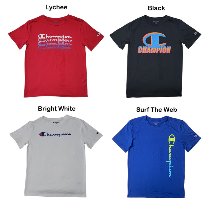 Champion Boys Crewneck Soft Active Graphic Print Top