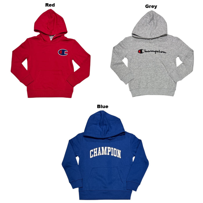 Champion Boy's Classic Fit Pullover Logo Fleece Hoodie