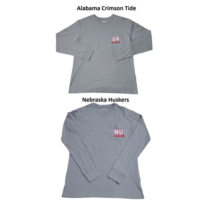 NCAA College Team Crew Neck Long Sleeve Graphic Tee