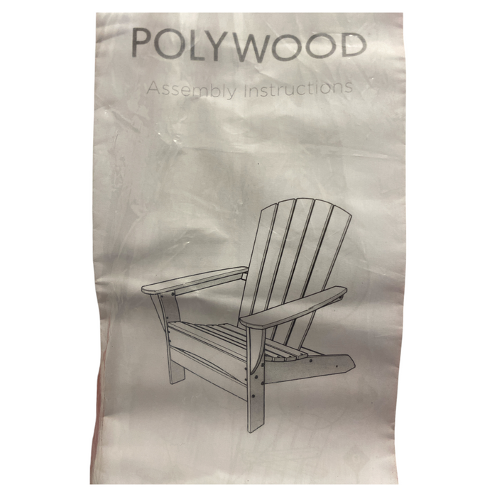 POLYWOOD Gulf Shores Adirondack Chair with Marine Grade Hardware, Navy