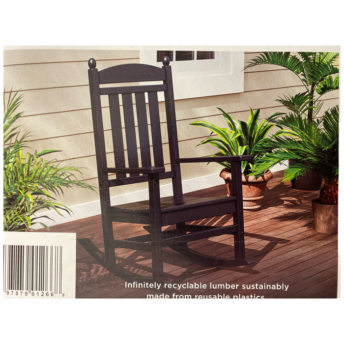 POLYWOOD Gulf Shores All-Weather Rocking Chair, Black