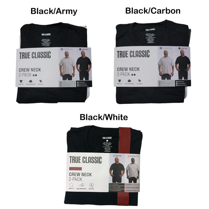 True Classic Men's Athletic Cut Crew Neck 2-Pack T-Shirt