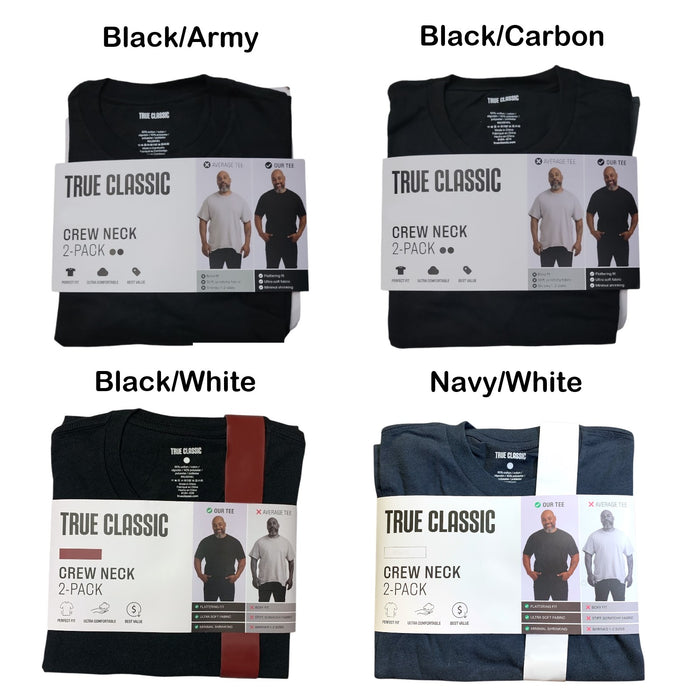 True Classic Men's Athletic Cut Crew Neck 2-Pack T-Shirt