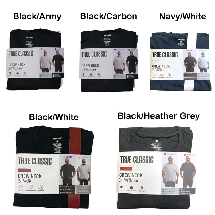 True Classic Men's Athletic Cut Crew Neck 2-Pack T-Shirt