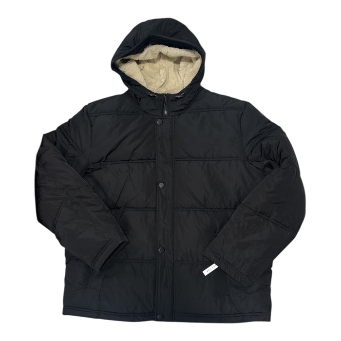 London Fog Men's Water Resistant Insulated Hooded Parka Coat w/ Pockets