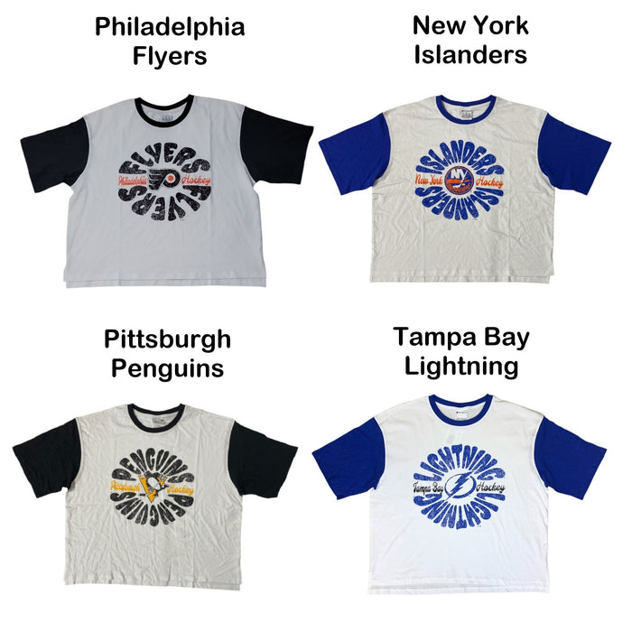 Champion Women's NHL Crew Neck Soft Cotton Graphic Tee