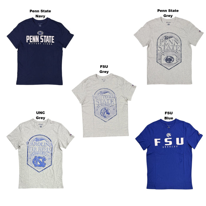 Champion Men's NCAA 100% Cotton Classic Fit Short Sleeve T-Shirt