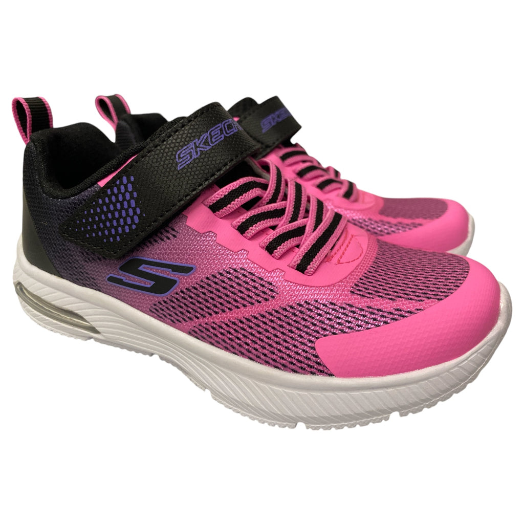 Skechers Girls Lightweight Breathable Dyna Air Sneaker Black Pink 4