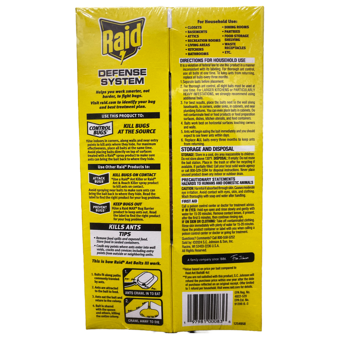 Raid Ant & Roach 17.5 oz Aerosol, 2pk with 8-Count Bait Mixed Pack
