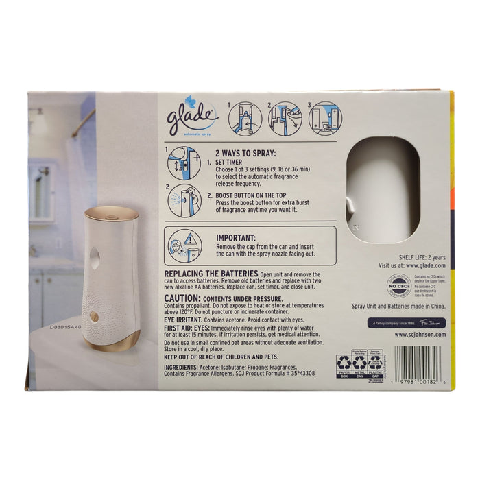 Glade Automatic Spray Air Freshener, 1 Spray Unit & 3 Refills, Mighty Mango