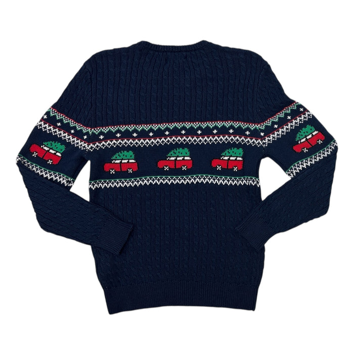Lands' End Boys 100% Cotton Novelty Holiday Crew Neck Sweater