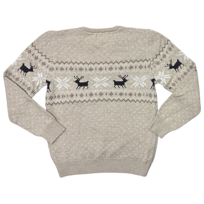 Lands' End Boys 100% Cotton Novelty Holiday Crew Neck Sweater