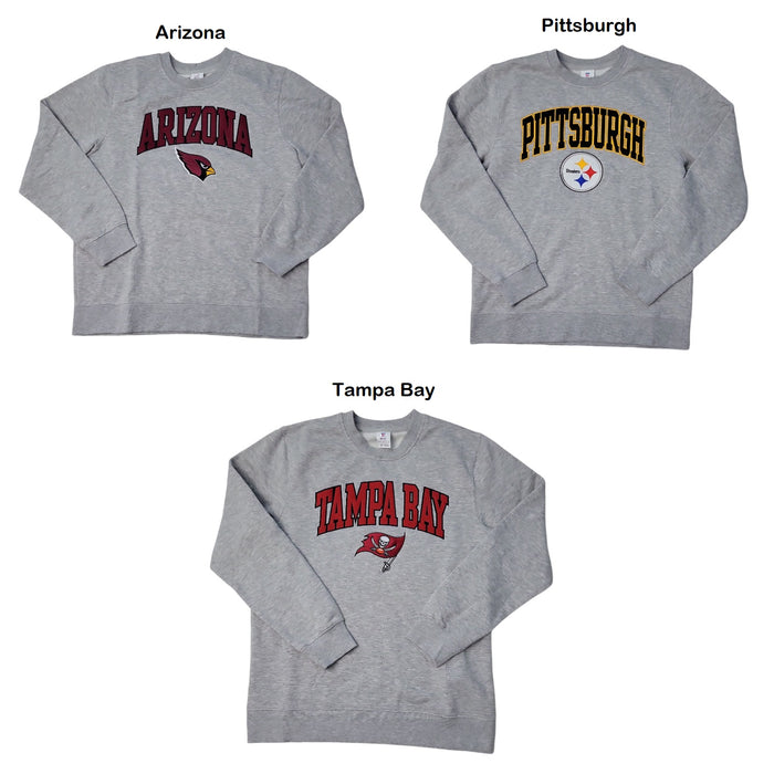 NFL Men Embroidery Soft Warm Ribbed Cuff & Hem Crewneck Sweatshirt