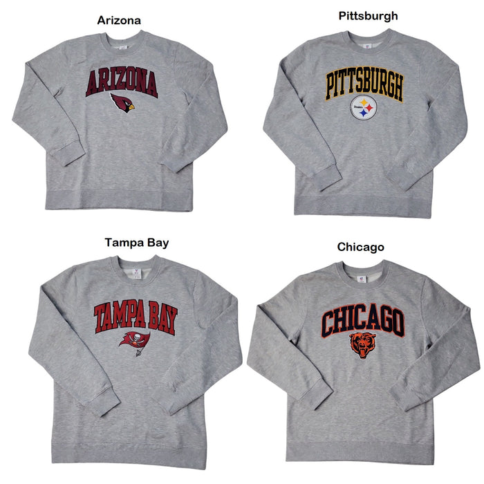 NFL Men Embroidery Soft Warm Ribbed Cuff & Hem Crewneck Sweatshirt