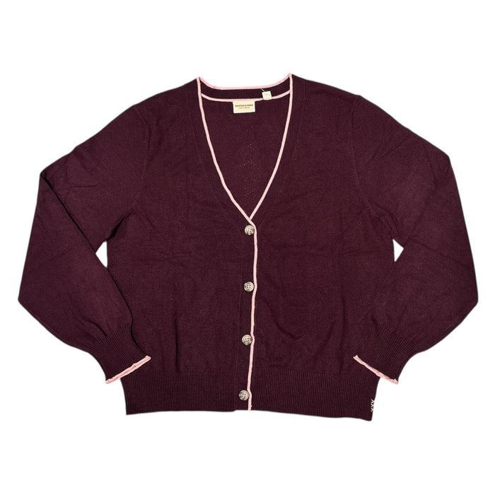 Scotch & Soda Women's Classic Contrast Trimmed Cardigan Sweater