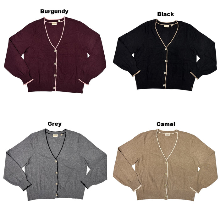 Scotch & Soda Women's Classic Contrast Trimmed Cardigan Sweater
