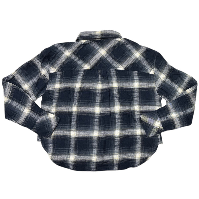 Scotch & Soda Women's Button Up Brushed Cotton Collared Flannel Top