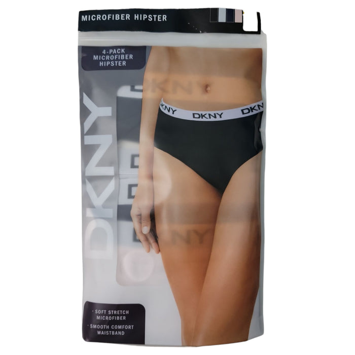 DKNY Women's 4-Pack Soft Stretch Microfiber Hipster