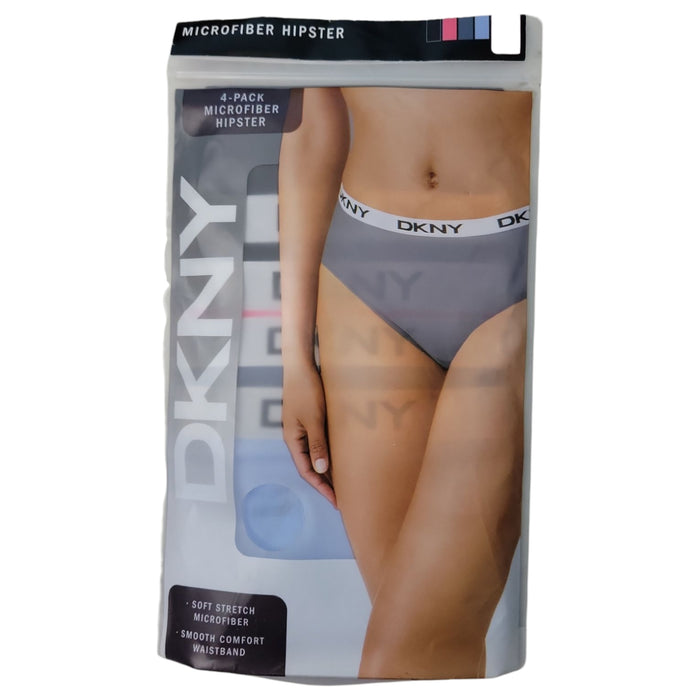DKNY Women's 4-Pack Soft Stretch Microfiber Hipster