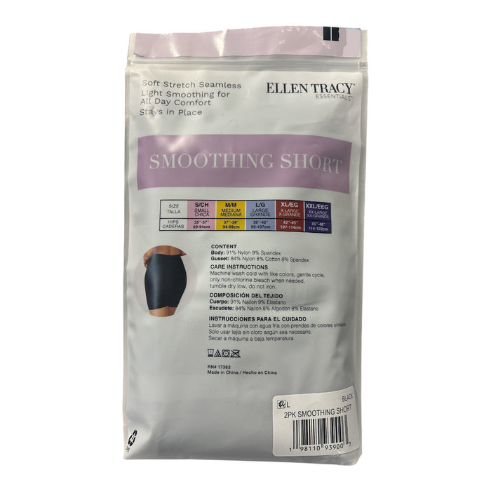 Ellen Tracy Women's 2-Pack Body Hugging Seamless Smoothing Short