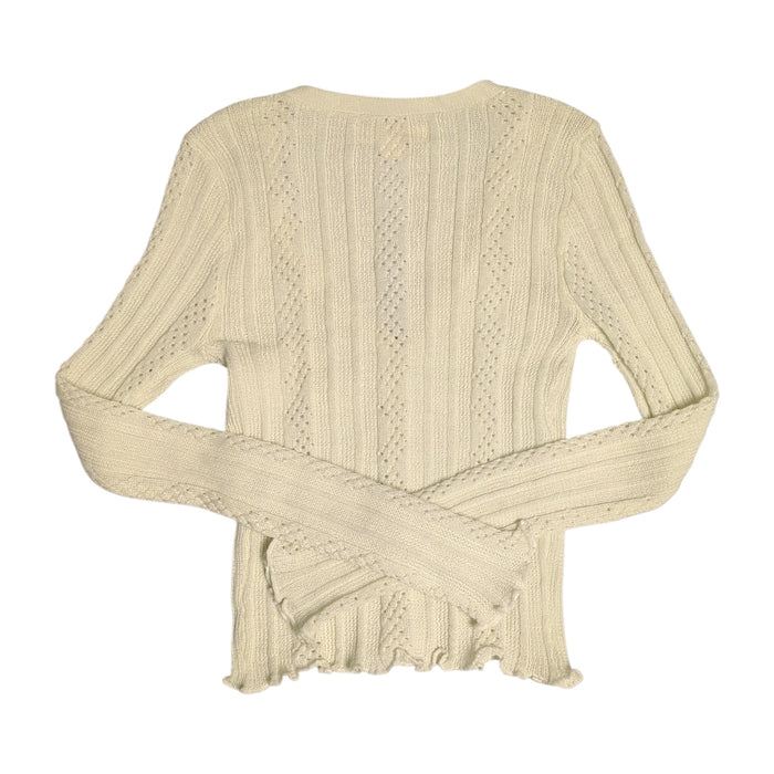 Aeropostale Women's Lightweight Slim Fit V-Neck Cropped Button-Up Cardigan