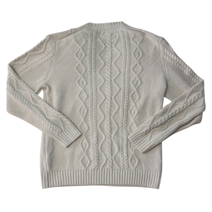 WP Weatherproof Men's Easy Care Classic Cable Knit Sweater