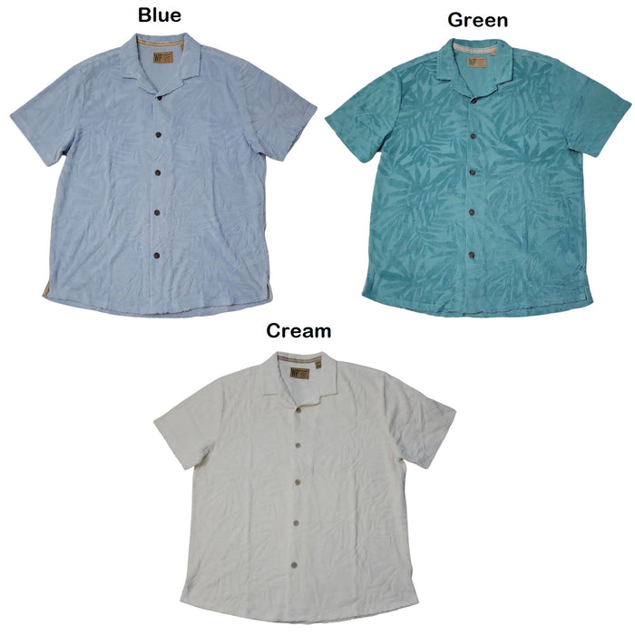 WP Weatherproof Men's Jacquard Print Soft Terry Shirt