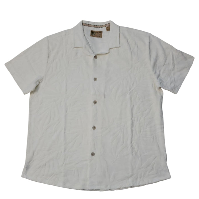 WP Weatherproof Men's Jacquard Print Soft Terry Shirt