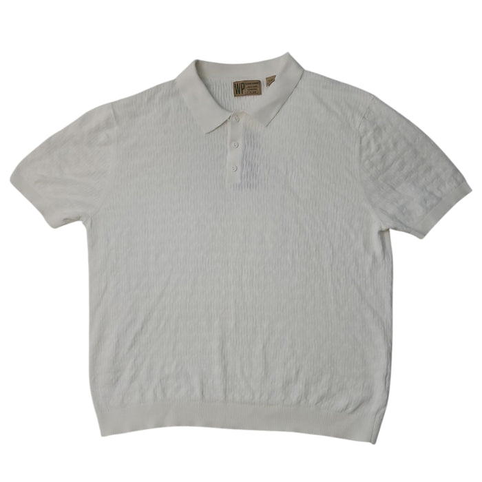 WP Weatherproof Men's Staggered Rib Short Sleeve Polo