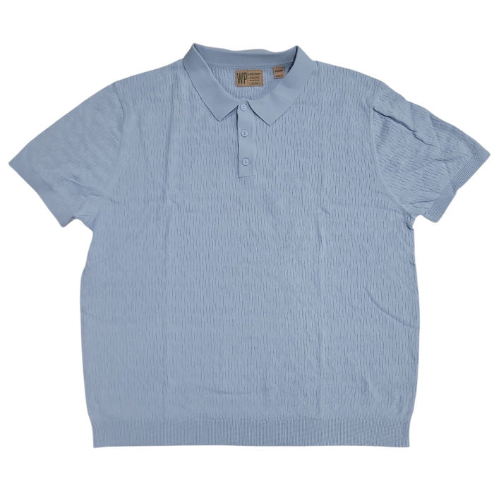 WP Weatherproof Men's Staggered Rib Short Sleeve Polo